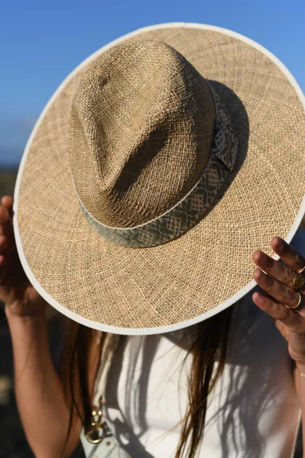 Maradji Chapeaux De Paille^Sombrero Galon Coton