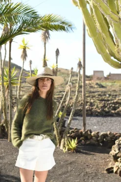 Maradji Chapeaux De Paille^Sombrero Galon Coton